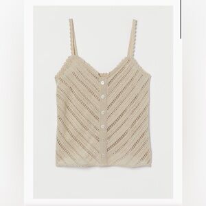 H&M Tan knit Buttoned Camisole